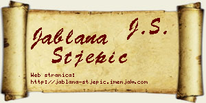 Jablana Stjepić vizit kartica